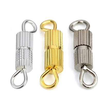 30pcs/lot Metal Cylinder Clasps Fasteners Buckle End Clasps Connector For DIY Jewelry Making Necklace Bracelet Accessories