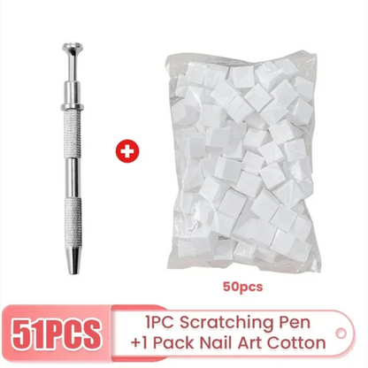 50/150pcs Sponge Gradient Nail Art Stamper Tools Gel Polish Color Gradient Brush Glitter Powder Dotting Pen For Manicure Tools