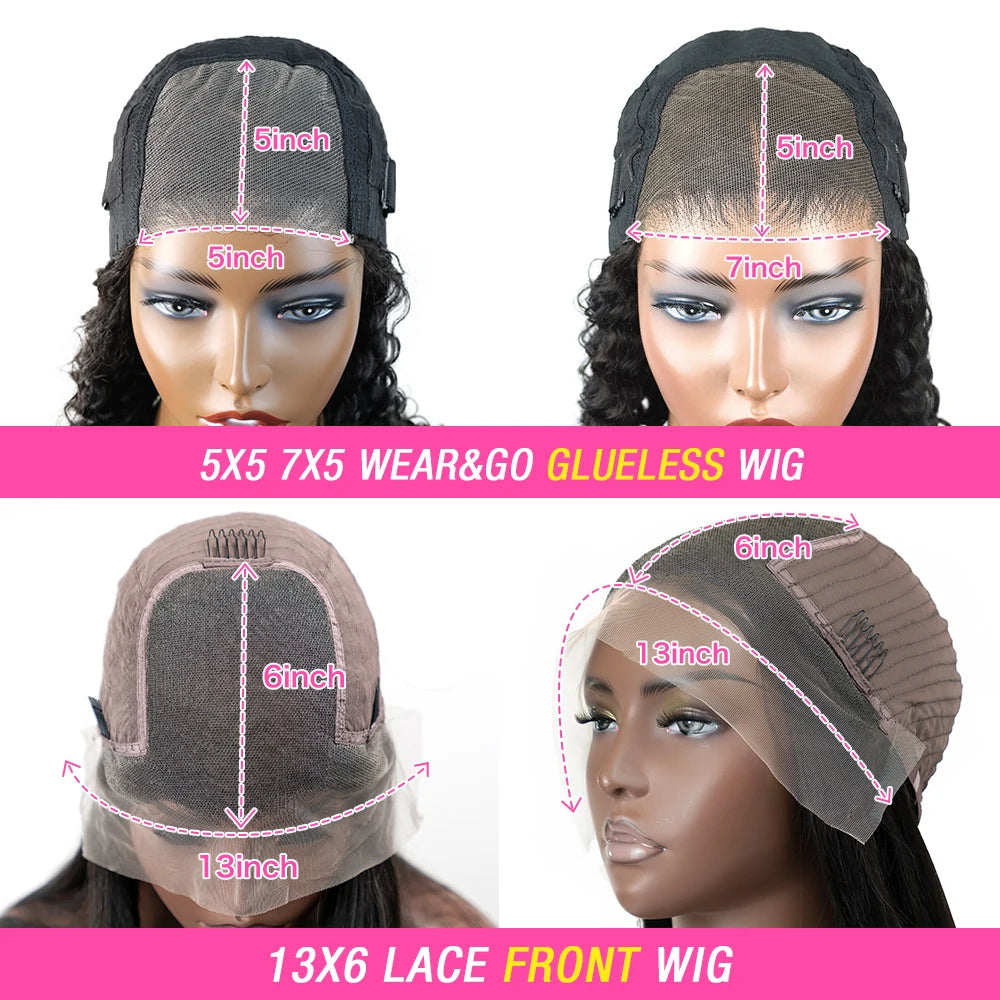 Wear Go Glueless Body Wave Lace Front Human Hair Wigs 13x6 HD Lace Frontal Wig Human Hair 5x5 HD Transparent Lace Closure Wigs
