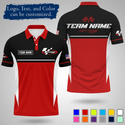 2026 New Custom Racing Polo Shirt Personalized Name Team Logo And Color Design Quick Dry Lapel Sports Jersey For Racing Teams
