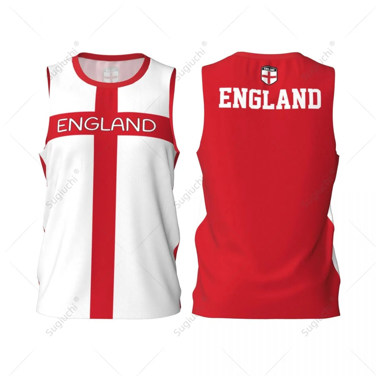 Men Basketball Sports England Flag Running Fitness Multifunction Jersey Sleeveless shirt Custom Name Nunber Exclusive