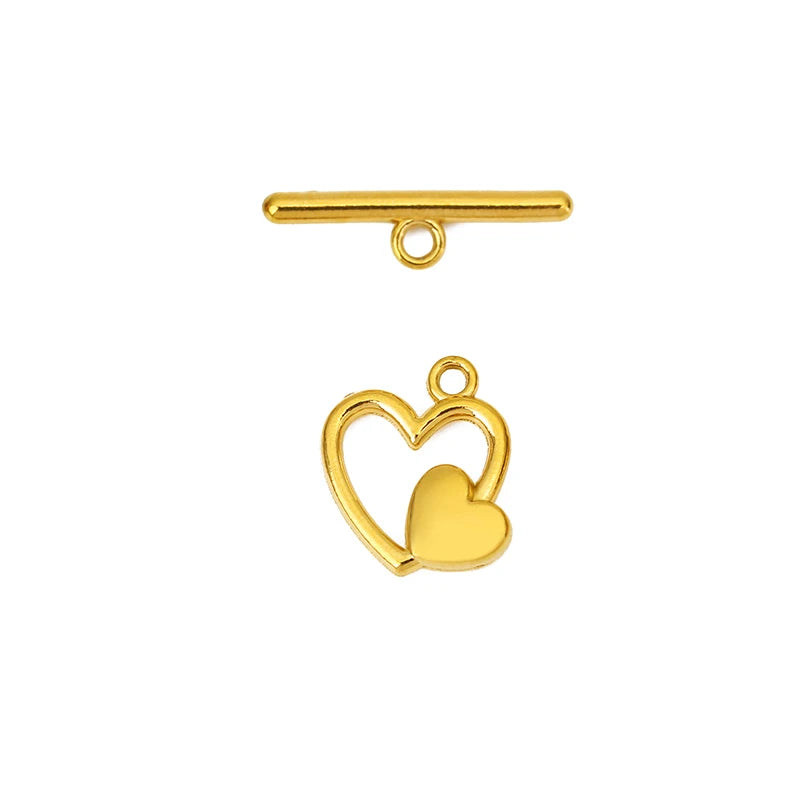5sets PVD Never Fade Stainless Steel OT Clasps Toggle Bracelet Hooks End Necklace Connectors ForDiy Jewelry Making Accessories