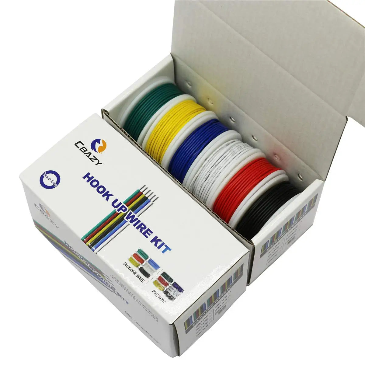 24 Gauge Hook up Wire Kit 6 Colors 33ft Each Stranded Electrical Wire 24 AWG PVC Tinned Copper
