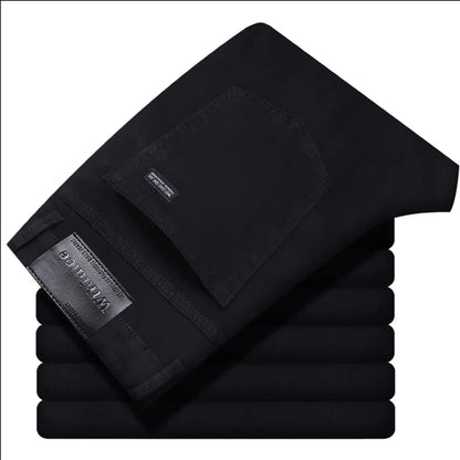 2026 New Business Men's Jeans Casual Straight Stretch Fashion Classic Blue Black Work Denim Pant Trousers Male  Clothing