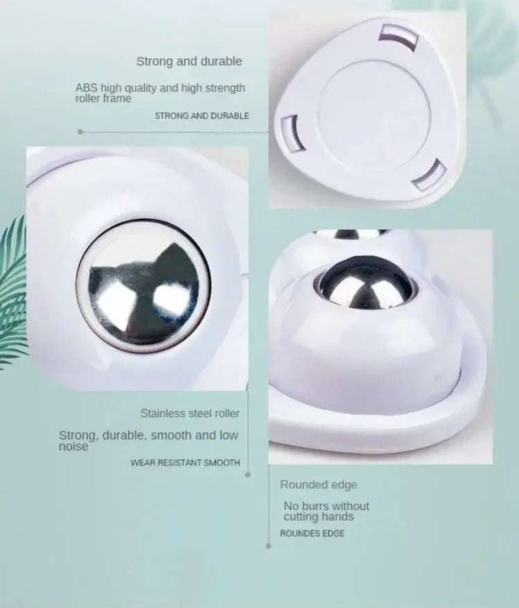 Paste Universal Wheel No Noise Self Adhesive Universal Pulley Rotating Wheels for Trash Can Bottom Kitchen Small Appliances