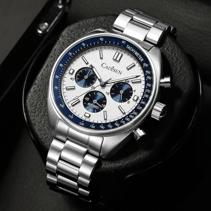 CADISEN 2026 New Men Watches Quartz Business Watches Japan VD53 Mens Clock Watch Men Chronograph Watch for Men Gift With Box