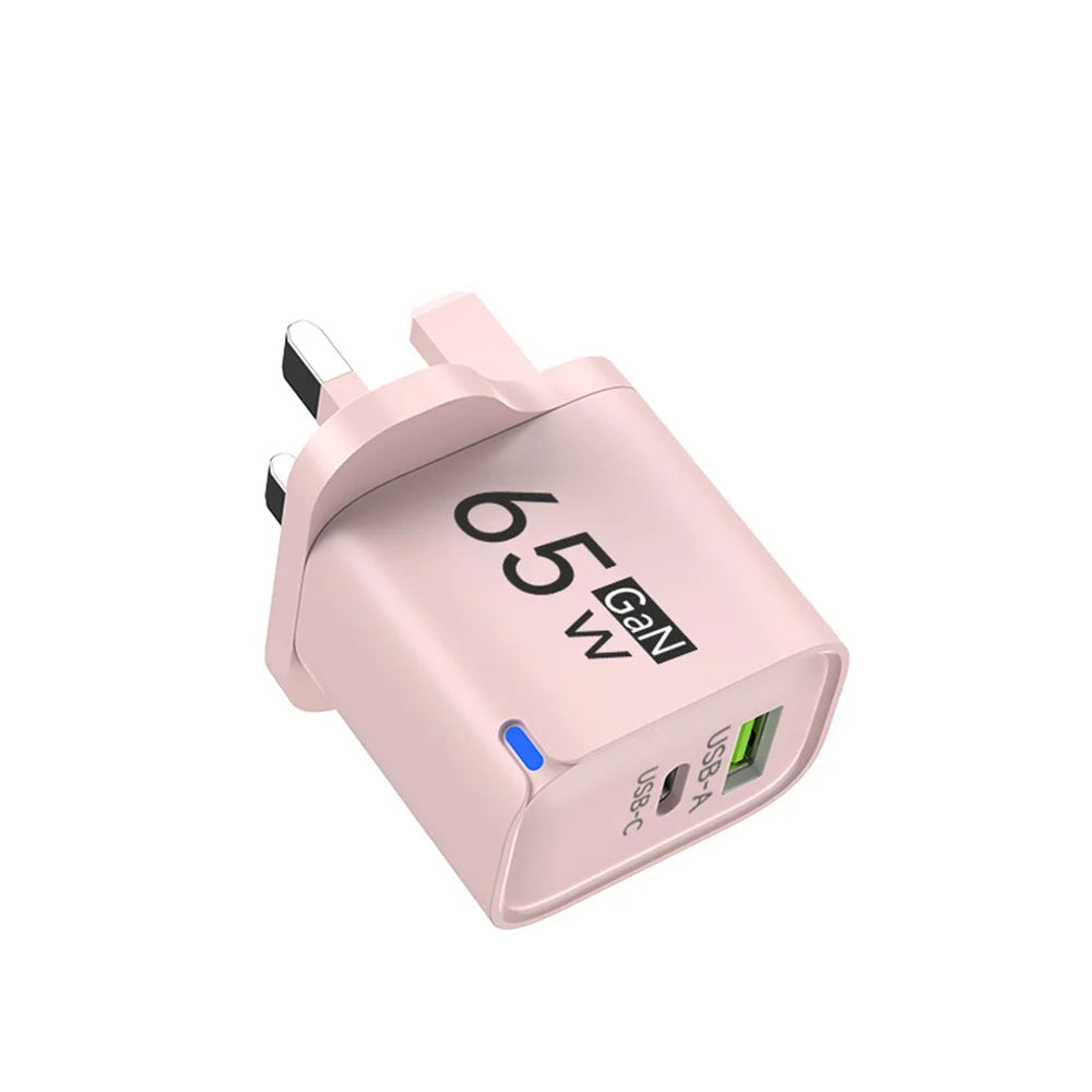 USB 65W Fast Charging Charger Type C High Speed Charge Mobile Phone Wall Adapter For iPhone Honor Xiaomi Huawei Samsung Oneplus