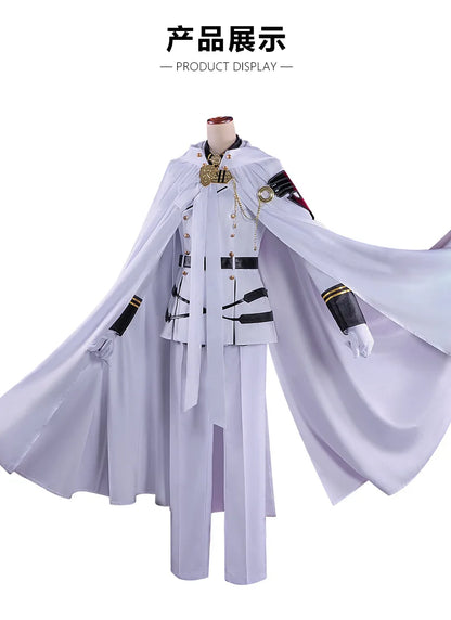 Anime Seraph of The End Hyakuya Mikaela Cosplay Costume Hyakuya Mikaela Suit Uniform Halloween Party Role Play Outfit for Men