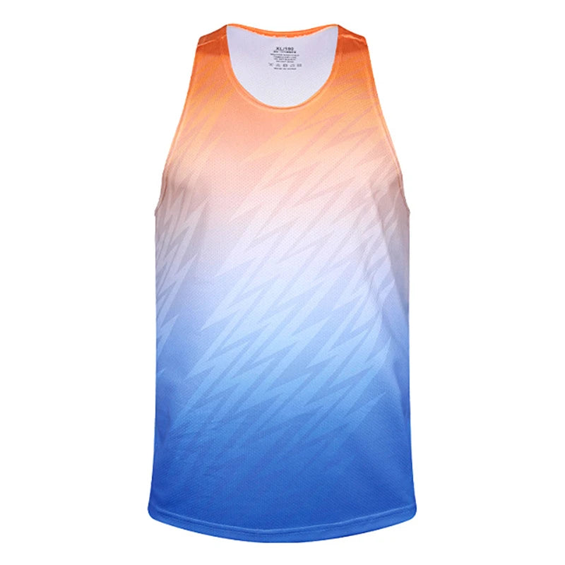 Men's Sports Vest Marathon Running Sleeveless Quick Drying Vest Ultra Light Track Field Polyester Jersey Breathable Sportswear