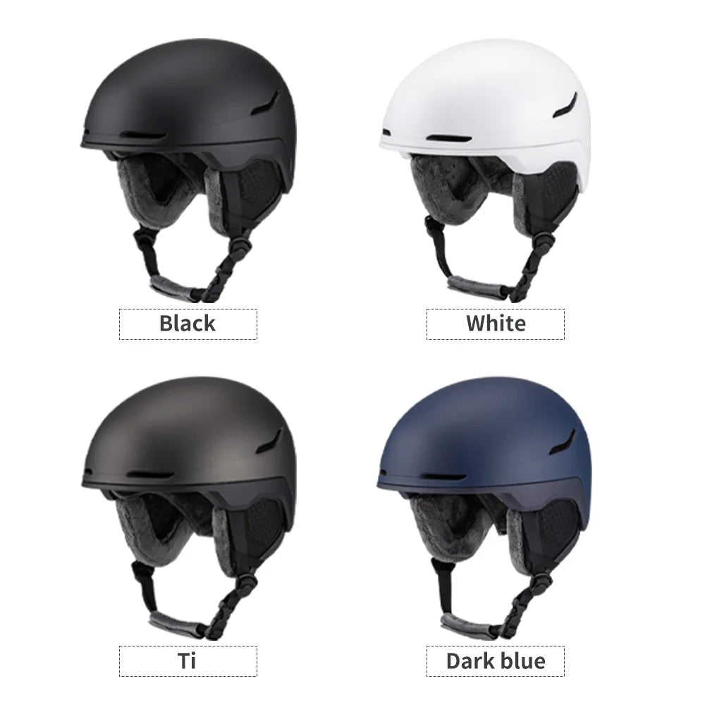 Ski Snowboard Helmet Lightweight EPS Liner Thickened PC Shell Adjustable Velvet Interior Safety Helmet for Men Women Adult