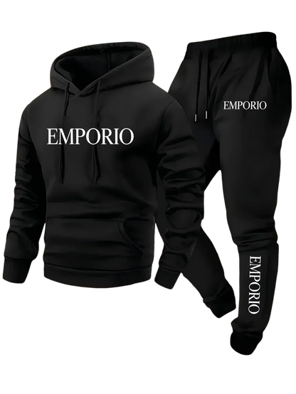 2026 Autumn Winter Men Sportswear Casual Running Fitness Set Hooded Sweatshirt Sports Pants Unisex Tracksuit Streetwear Zipper S