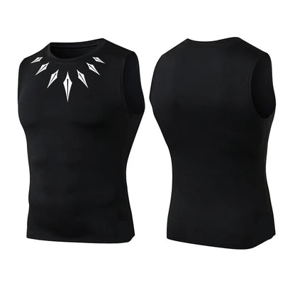 Men Quick Dry Running T-Shirts Compression Sleeveless Quick-drying Jersey training shirt Gym Mens Tank Top