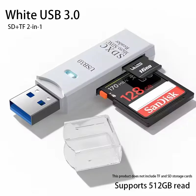 2 in 1 USB2.0/3.0 Card Reader Micro TF sd card Reader usb adapter High Speed Cardreader TF Memory card For PC Laptop Accessories