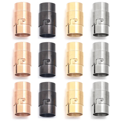 1Pcs Strong Magnetic Clasps With Locking Mechanism Leather Cord End Cap Connectors For DIY Bracelets Necklace Jewelry Making