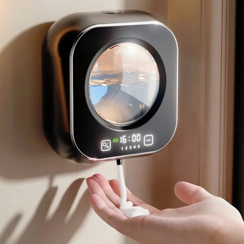 Wall-mounted smart soap dispenser, no-punch electric foam machine, automatic hand sanitizer dispenser in hotel bathrooms