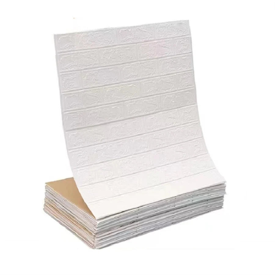 3D Self-Adhesive Wallpaper 70cm*1/5/10m Waterproof Brick Wall Stickers Living Room Bedroom Children's Room Home Decoration