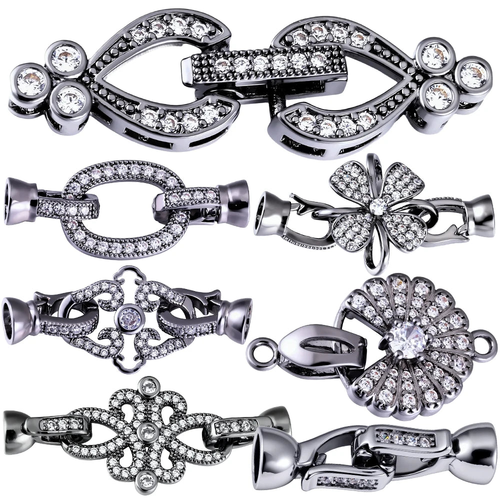 Juya Creative Copper Fasteners Connector Decoration Locks Clasps Accessories For DIY Needlework Beads Gems Pearls Jewlery Making