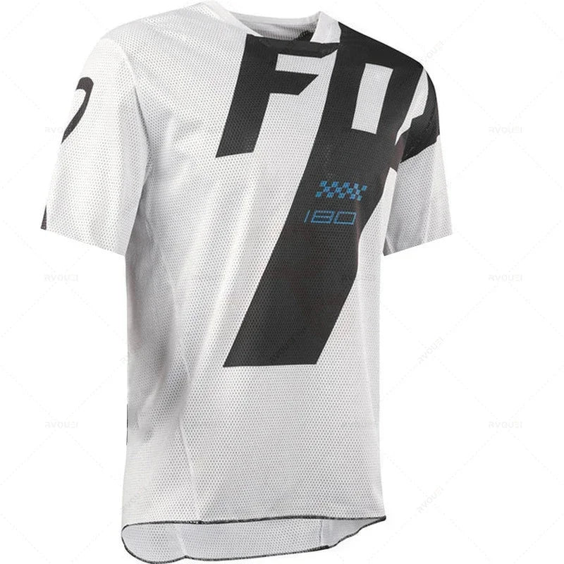 Enduro Cycling Jersey Short Sleeve DH Motocross Downhill Suit Bmx Mountain Bike Riding Jersey Camiseta Mtb Breathable Shirt