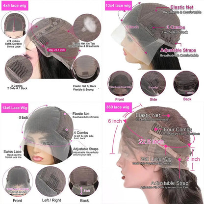 Straight 13x4 13x6 Lace Frontal Human Hair Wigs For Black Women Cheap Straight Human Hair Wig Brazilian Wig PrePluck