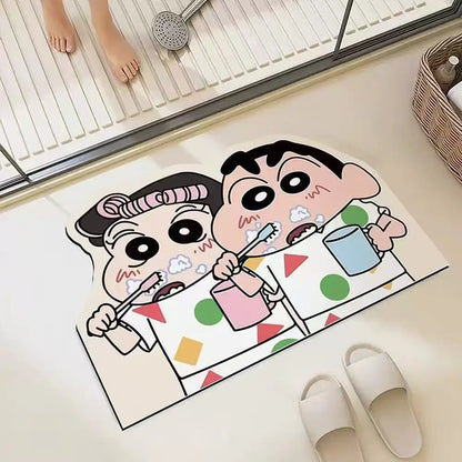 30*40cm Shower Room Water Uptake Mat Quick Drying Fashionable and Exquisite Cartoon Anime Soft and Comfortable Anime Periphe