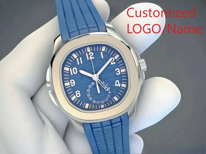 A11 Store Customized Watch 40mm Men's Sport Watch Automatic Mechanical Watches 904L Stainless Steel Black Blue Rubber