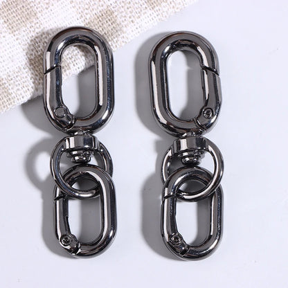 2Pcs Swivel Clasp Clip Double Head Metal Lobster Claw Clasps For Keychain Making DIY Crafts Accessories