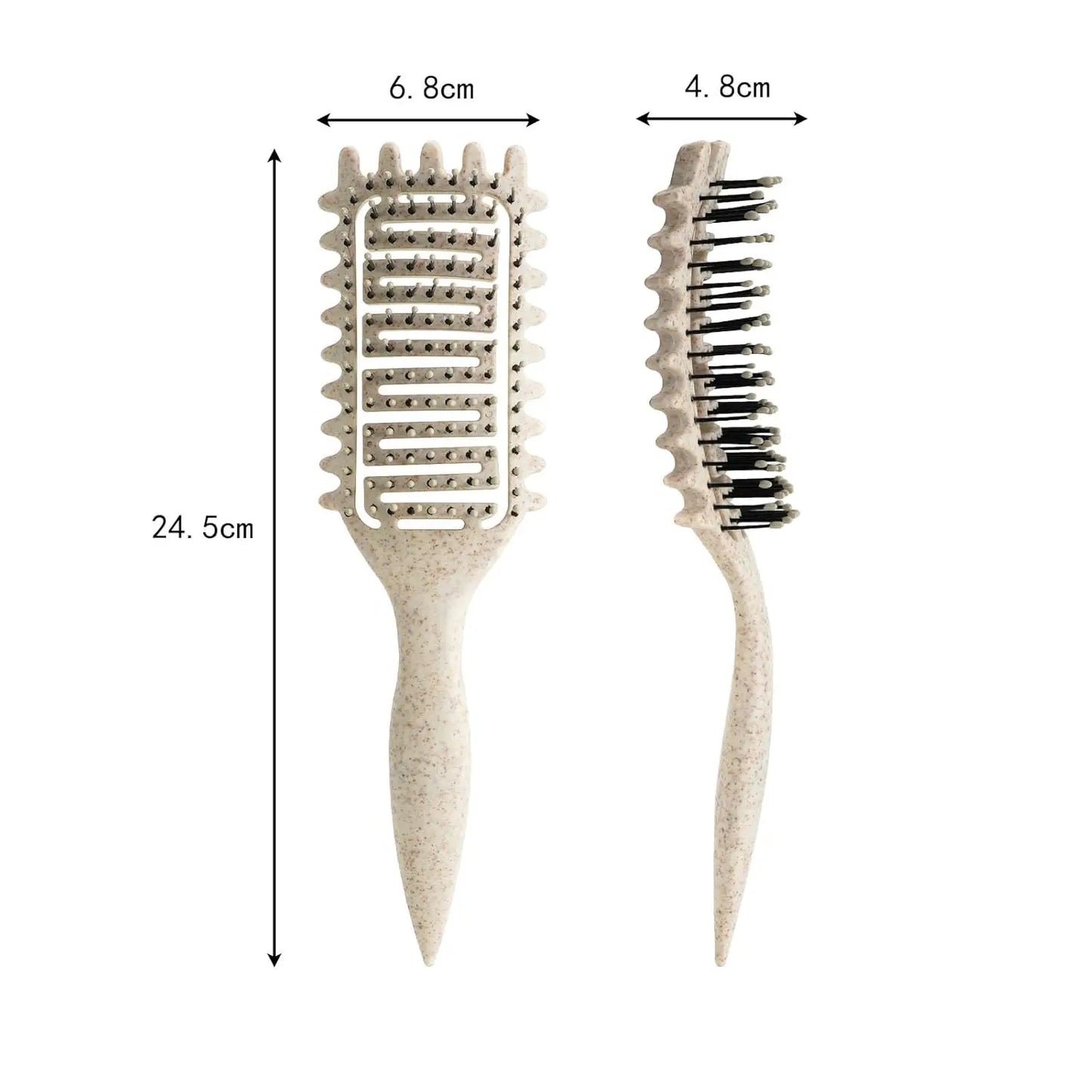 2025 Curl Defining Brush, Vented for Detangling, Shaping Curls, Less Pull (Beige)