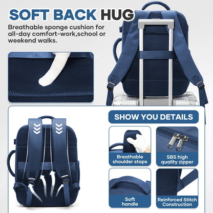 Ryanair Cabin Bags 40x30x20 Underseat Travel Backpack, Men Convenient Outdoor Backpack Business Backpack Storage Laptop Bag