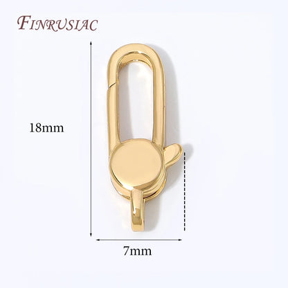 18K Gold Plated Mini Heart Spring Clasp,Lobster Clasp DIY Jewelry Making Findings Necklace Bracelet Connector Hook Accessories
