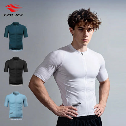 RION Men's T Shirt Short Sleeve Sports Sweatshirt Fitness Running Top Men Clothing Cycling Shirts Gym Hiking Outdoors Sportwear