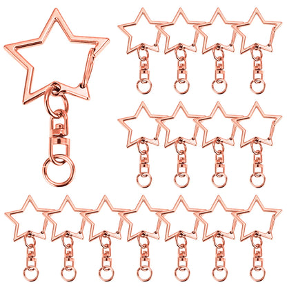 15/25/40 Set Star Shaped Rotating Spring Keychain, Suitable For  Keychain Lanyard, DIY Crafts, Holiday Gift, Bag Decorations