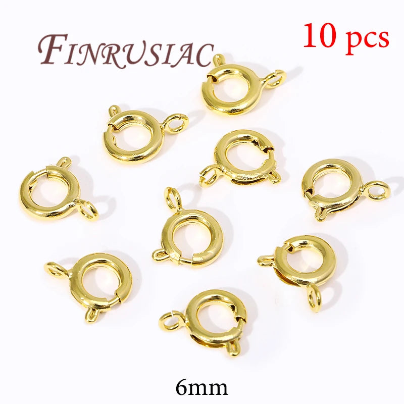 18K Gold Plated Lobster Clasps For Bracelets,Spring Clasps For Jewelry,DIY Jewelry Making Supplies,Connectors Clasp Accessories