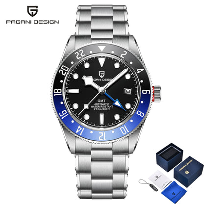 Pagani design BB40 men's mechanical watch GMT men's automatic watch gift box top brand Sapphire luminous 20BAR clock reloj 2026