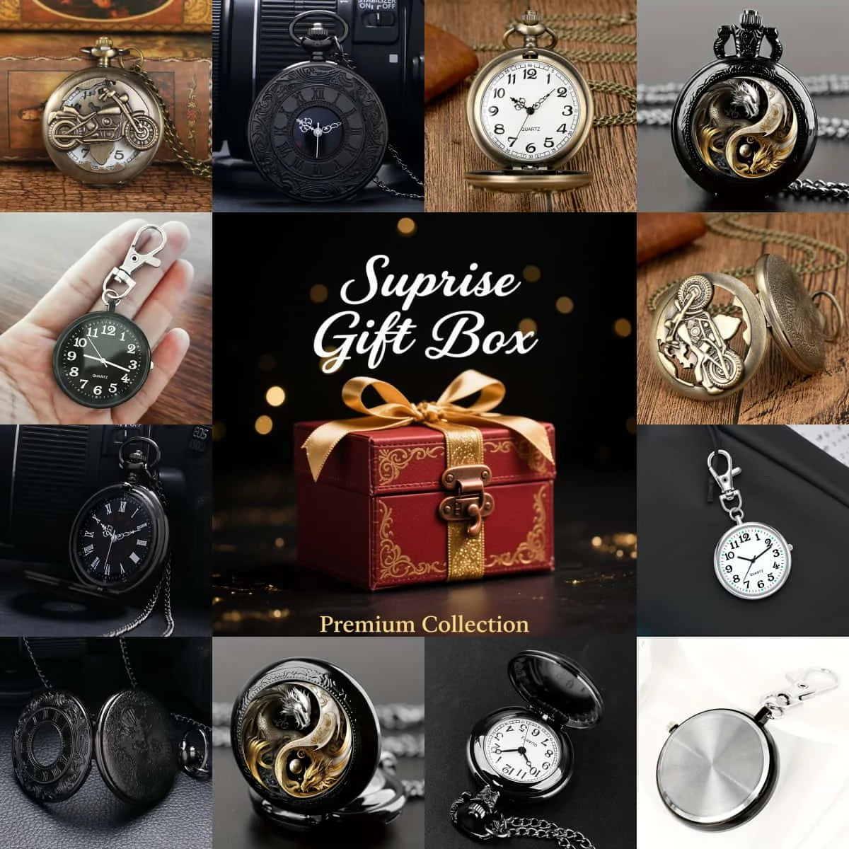 Surprises Watch Blind Box , Mysterious Gift Box , Festival Quartz Qucket Watch Box, Where Every Unboxing Holds a Timeless Treat