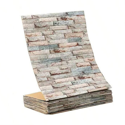 3D Self-Adhesive Wallpaper 70cm*1/5/10m Waterproof Brick Wall Stickers Living Room Bedroom Children's Room Home Decoration