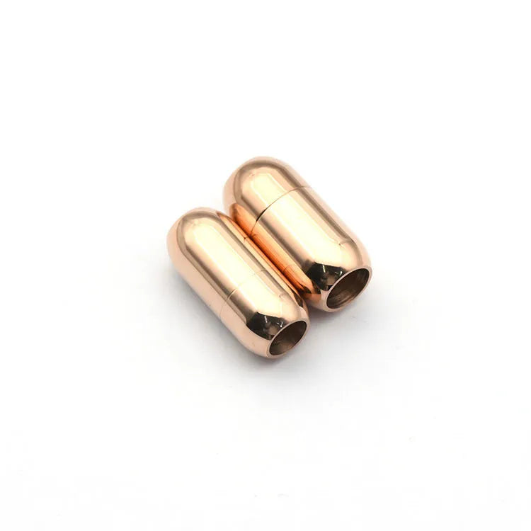5Pcs/Lot Stainless Steel Magnetic Clasps End Hole 5mm 6mm 8mm for Leather Cord Buckle Bracelet DIY Connectors Jewelry Making