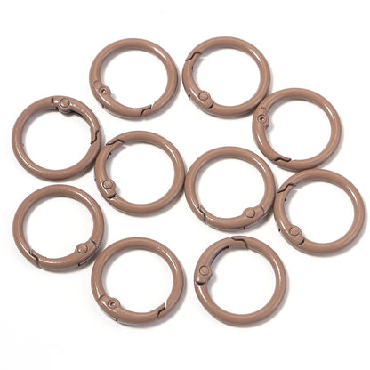 20Pcs/Lot Metal O Ring Spring Clasps Colorful Openable Round Carabiner Keychain Snap Hook Dog Chain Buckle DIY Jewelry Connector