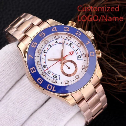 A88 Store 44mm Men's Luxury Wristwatch Master Automatic Mechanical Movement Sapphire Male Brand Clock Watches Customized