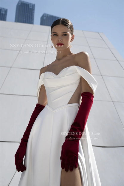 SSYTENS Modern Off Shoulder Wedding Dresses Bridal Gown For Wedding Customized Bride Dresses vestidos de novia robe de mariée