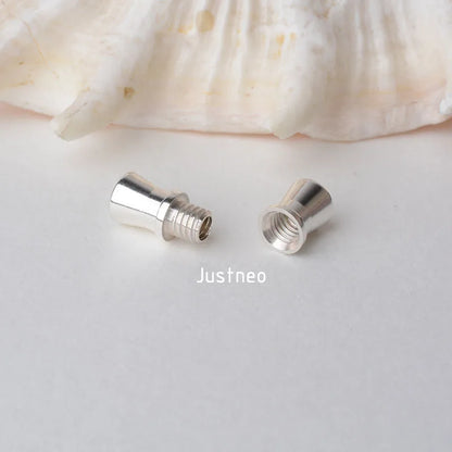 Solid 925 Sterling Silver Thread clasp , for Necklace / Bracelet Jewelry diy Components