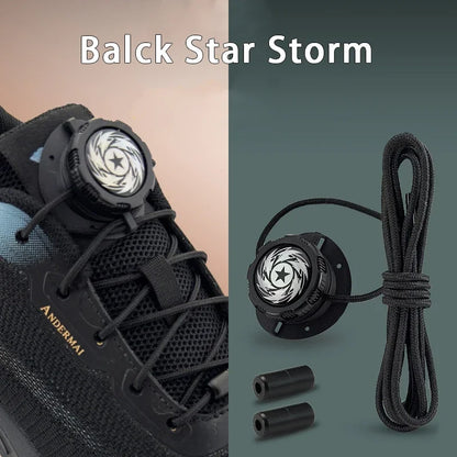 6pcs Set/1 Pair No-Tie Shoe Locks - Rotating Buckles for Sports and Outdoor Shoes - Unisex Quick-Adjust Design - Pre-Installed