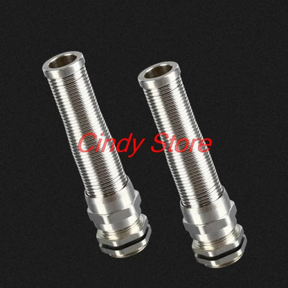 Metric Metal Cable Connector Gland with Spiral Strain Relief M10 M12 M14 M16 M18 M20 -M30 Stainelss Steel Gland for Anti Bending