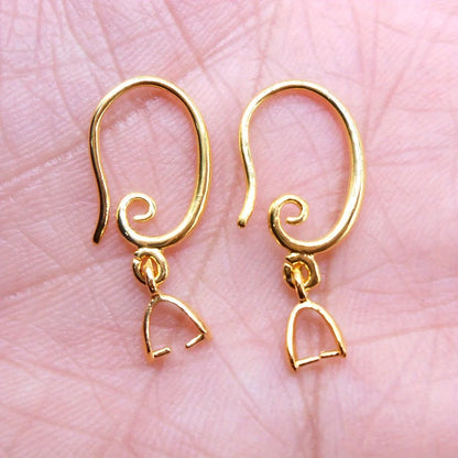 DIY Earring Hooks Fish Hooks Style Jewelry Making Accessories Semi Finished Fashionable Components