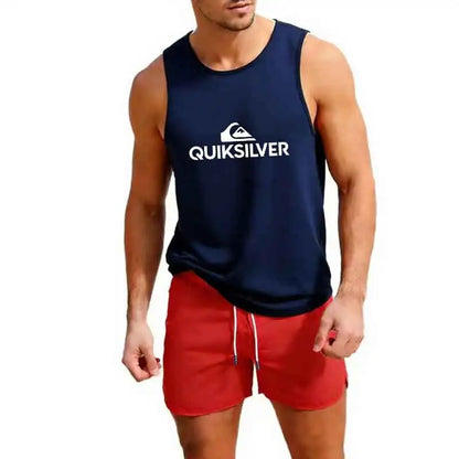Gym Tank Top Running Sleeveless Shirt Fitness Workout Vest Men Basketball Jersey Training Bodybuilding Workout Stringer Singlets
