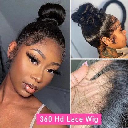Straight 13x4 13x6 Lace Frontal Human Hair Wigs For Black Women Cheap Straight Human Hair Wig Brazilian Wig PrePluck