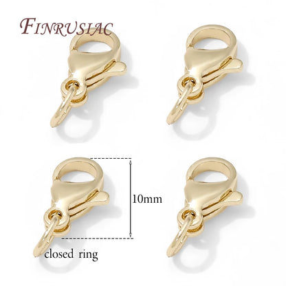 Stainless Steel Gold Plated 10mm Lobster Clasps,Locks For Jewelry Connectors DIY Bracelets Making Accessories,Clasps For Jewelry