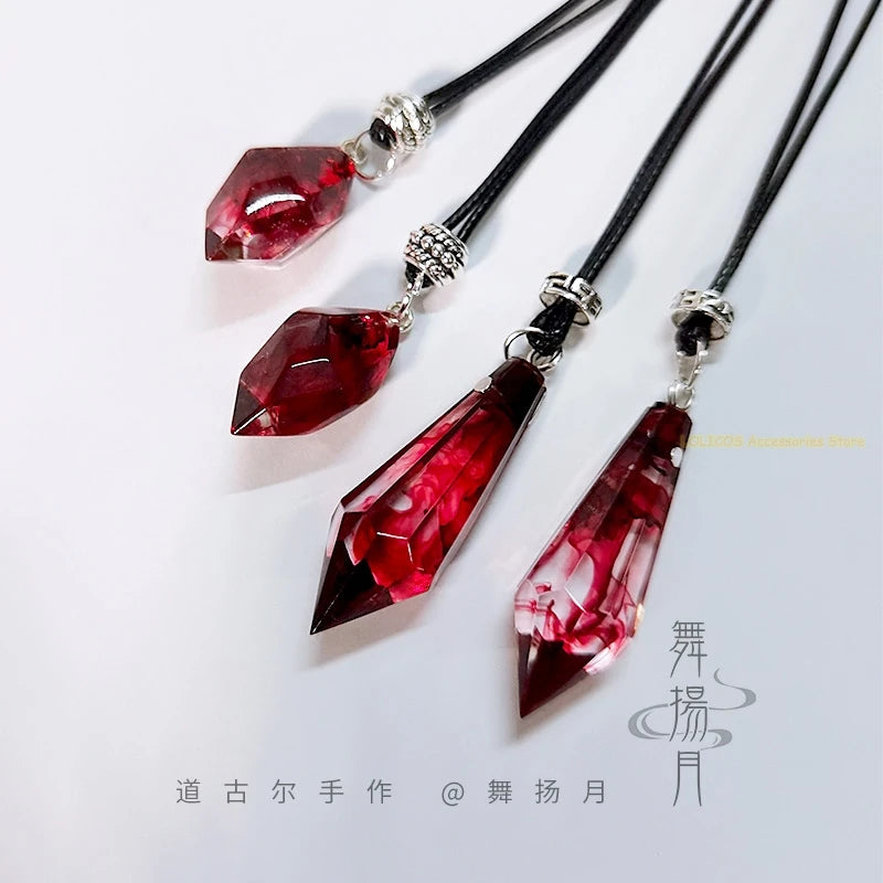 Anime Epoxy Necklace The Husky and His White Cat Shizun Mo Ran Chu Wanning Gift Pendant Chain Choker Cosplay Accessories Props