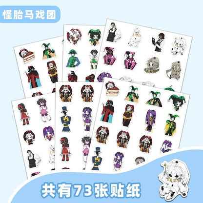 73PCS The Freak Circus Pierrot Anime Stickers Cartoon Graffiti Decals Helmet Skateboard Laptop Motorcycle Sticker Decor