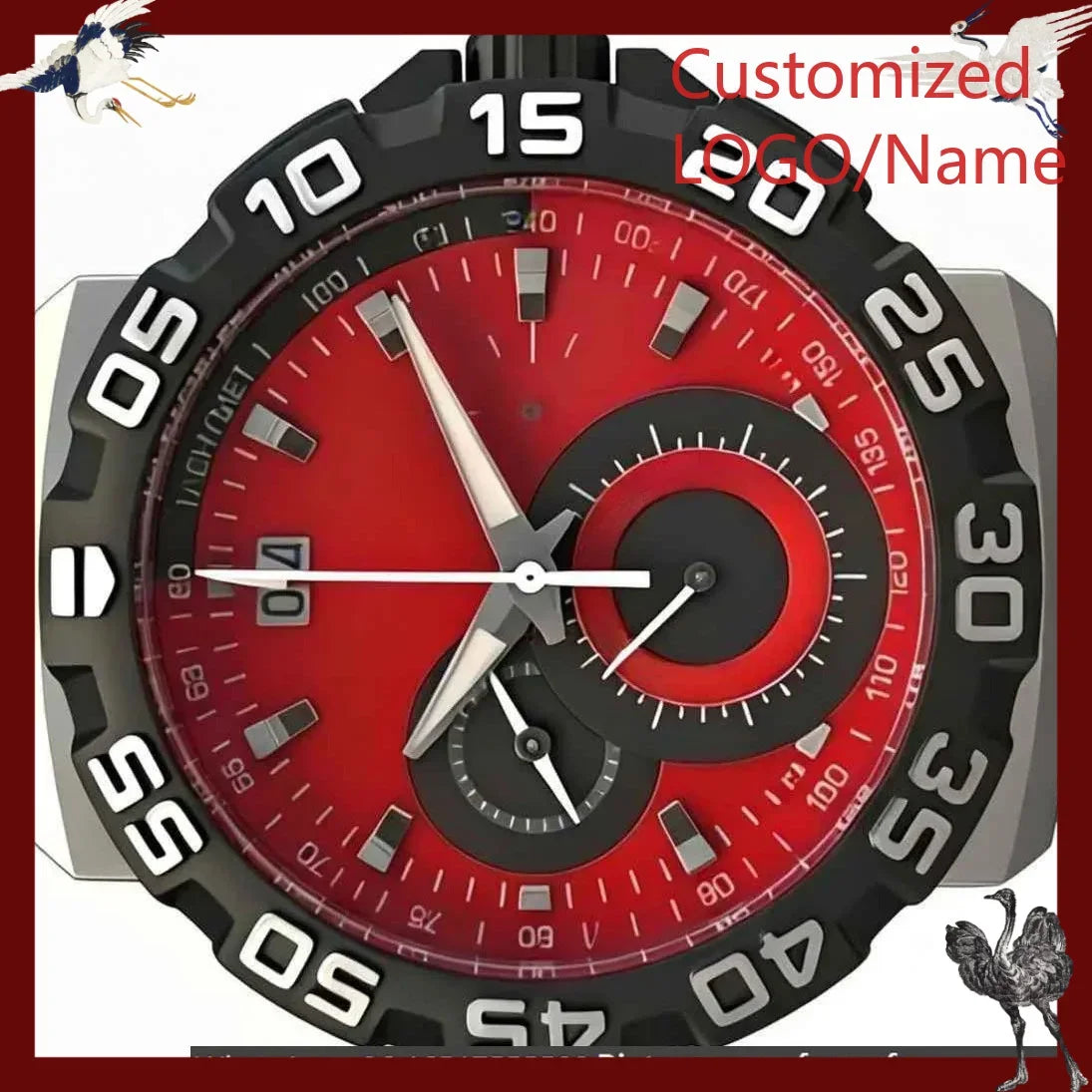 A1212 Store Customized Watches 43mm Men's Sports Watch 904L Stainless Steel Quartz Movement