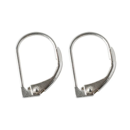 Solid 925 Sterling Silver Hinged French Leverback Eearwire Hook Findings , snap hook for Earring Jewelry DIY